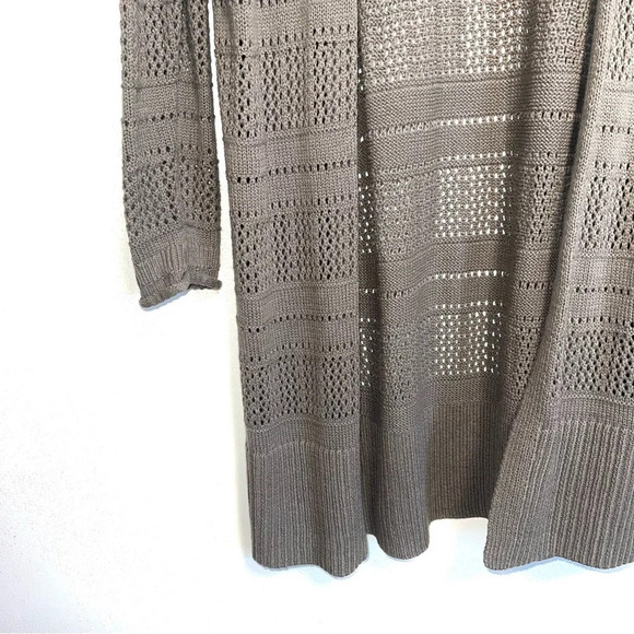 Maurices Olive Green Open Stitch Knit Duster Cardigan Xsmall Women’s - Picture 5 of 11